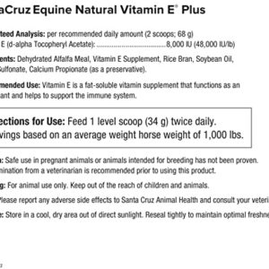 UltraCruz - sc-516275 Equine Natural Vitamin E Plus Supplement for Horses, 10 lb, Pellet (66 Day Supply)