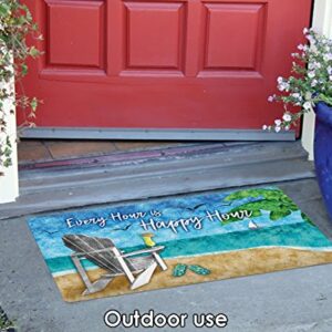 Toland Home Garden Happy Hour Beach 18 x 30 Inch Decorative Tropical Floor Mat Cocktail Doormat - 800401