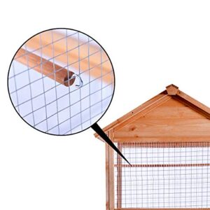 MCombo 70 inch Outdoor Aviary Bird Cage Wooden Vertical Play House Pet Parrot Cages with Stand 6011-0011L