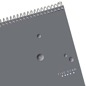 Five Star Top Bound Notebooks, 6 Pack, 1-Subject, College Ruled Paper, Fights Ink Bleed, Water Resistant Cover, 11" x 8-1/2", 100 Sheets, Assorted Colors (73525)