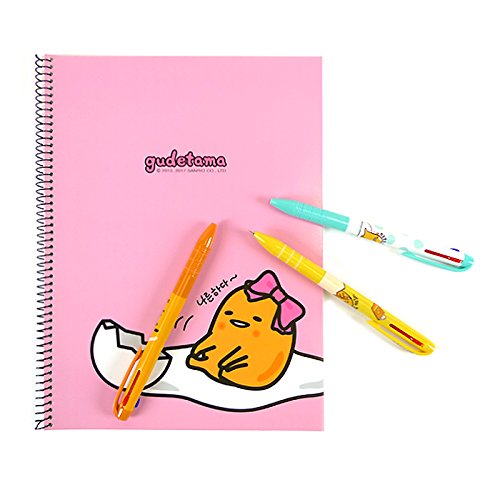 Sanrio Gudetama Lazy Egg 3 Color Clip Ballpoint Mascot Pen Set of 3