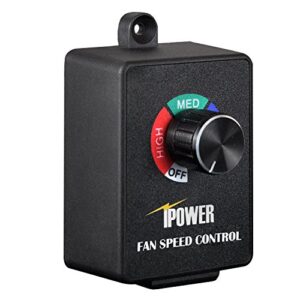 ipower variable fan speed controller adjuster cordless for duct inline exhaust vent blower, hvac, 350w, 1 pack