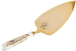 portmeirion sara miller london chelsea cake server | 10 inch wedding cake cutter for cakes, pies, and desserts | made of fine porcelain and stainless steel | handwash only