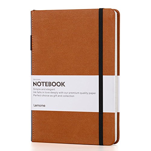 Lemome Dotted Bullet Grid Journal - A5 Hardcover Dot Grid Notebook with Pen Loop - Premium Thick Paper - Page Dividers Gifts