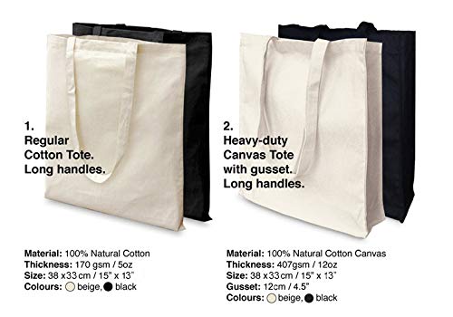 Andes Heavy Duty Side-Gusseted Canvas Tote Bag, Handmade of 12-ounce 100% Natural Cotton, Ideal for School Books, Gym & Gifts (All You Need is Love and a Dog)