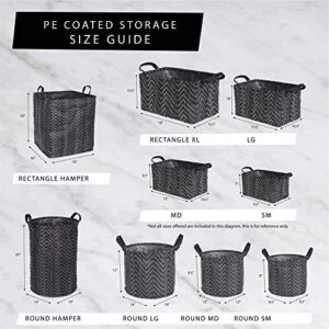 DII Laundy Collection, PE Coated Collapsible Bin, Aqua Lattice, Laundry Hamper