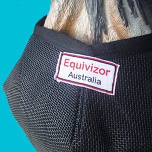 EquiVizor 95% UV Eye Protection (Size Mini) Horse Fly Mask with Ears. Uveitis, Corneal Ulcer, Cataract, Light Sensitive, Cancer. Designed to Stay On Your Horse, Off The Ground!