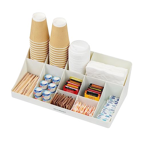 Mind Reader ' Pioneer' Breakroom Organizer 11 Compartment Condiment Holder, White