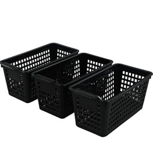 begale plastic storage trays basket for kitchen, bathroom organizer, set of 6