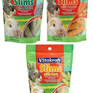 Vitakraft Pet Rabbit Slims Nibble Stick Treat Variety