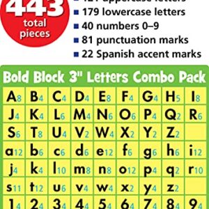 Teacher Created Resources Chalkboard Brights Bold Block 3" Letters (TCR3881)