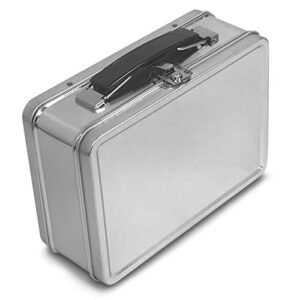 small plain metal lunch box