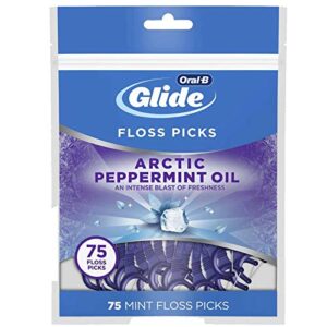 Oral-B Glide 3d White Floss Picks Radiant Mint, 75 Count (pack of 4)