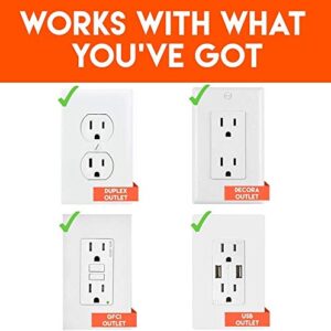 ECHOGEAR Outlet Extender Multiplug with 3 AC Outlets & 2 USB Ports – Low Profile Design Sits Just 1.1" from Wall - Protects Your Gear with 540 Joules of Surge Protection
