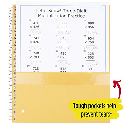 Five Star Spiral Notebooks, 3 Subject, College Ruled Paper, 150 Sheets