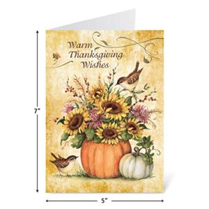 Current Harvest Thanksgiving Greeting Cards Set - Themed Holiday Card Variety Value Pack, Set of 6 Large 5 x 7-Inch Cards, Assortment of 3 Unique Designs, Envelopes Included