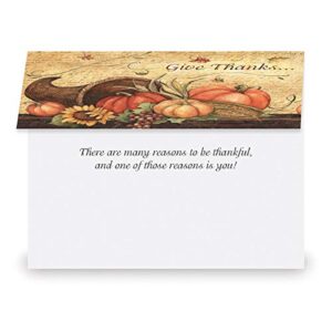 Current Harvest Thanksgiving Greeting Cards Set - Themed Holiday Card Variety Value Pack, Set of 6 Large 5 x 7-Inch Cards, Assortment of 3 Unique Designs, Envelopes Included