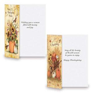 Current Harvest Thanksgiving Greeting Cards Set - Themed Holiday Card Variety Value Pack, Set of 6 Large 5 x 7-Inch Cards, Assortment of 3 Unique Designs, Envelopes Included