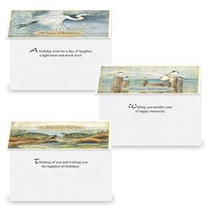 Nature's Sanctuary Birthday Greeting Cards Value Pack - Set of 20 (10 designs), Large 5" x 7", Happy Birthday Cards with Sentiments Inside