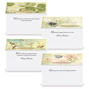 Nature's Sanctuary Birthday Greeting Cards Value Pack - Set of 20 (10 designs), Large 5" x 7", Happy Birthday Cards with Sentiments Inside