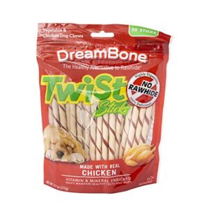 dreambone chicken & vegetable twist sticks, dog chew sticks, rawhide free treats for dogs