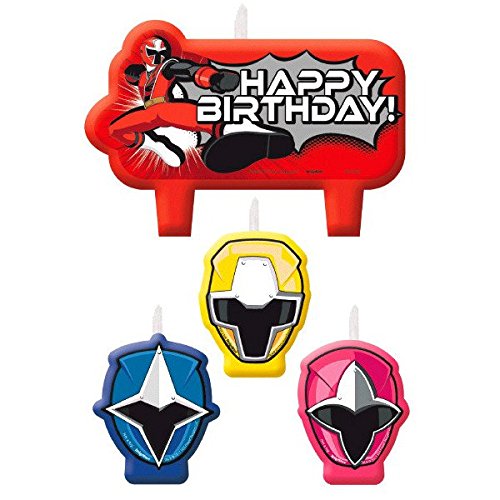 amscan Power Rangers Ninja Steel Candle Set, Multi Color, One Size (171723)