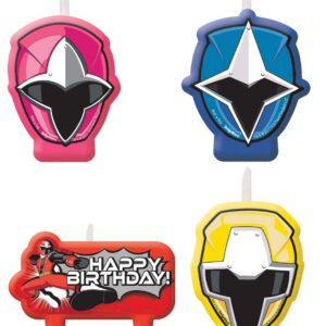 amscan Power Rangers Ninja Steel Candle Set, Multi Color, One Size (171723)