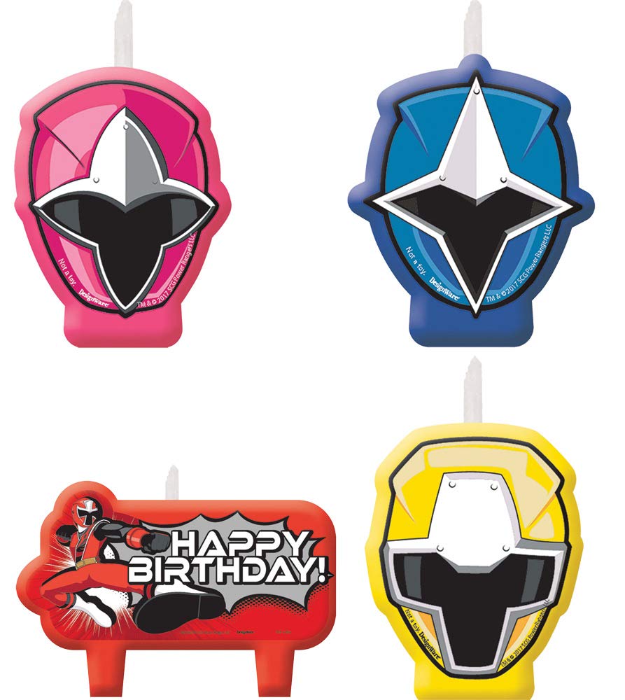 amscan Power Rangers Ninja Steel Candle Set, Multi Color, One Size (171723)