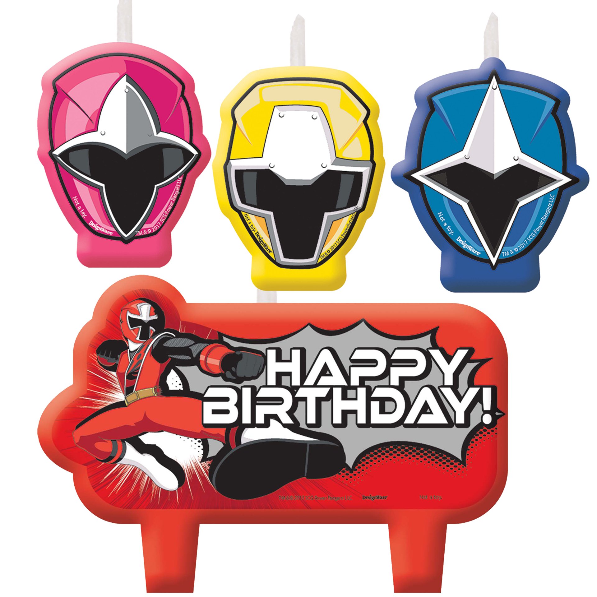 amscan Power Rangers Ninja Steel Candle Set, Multi Color, One Size (171723)