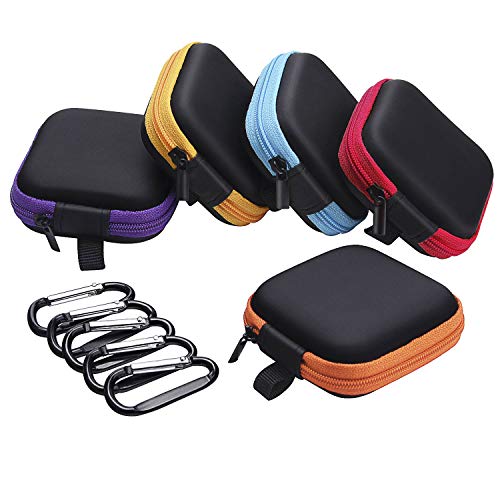 Sunmns 5 Pieces in Ear Bud Earphone Headset Headphone Case Mini Storage Carrying Pouch Bag