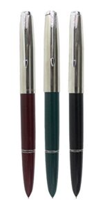 sipliv 3pcs classic fountain pen hero 616, in 3 colors, silver trim