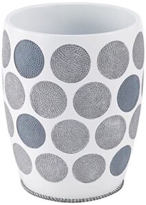 avanti linens - wastebasket, decorative trash can, metallic accented bathroom accessories (dotted circles collection)