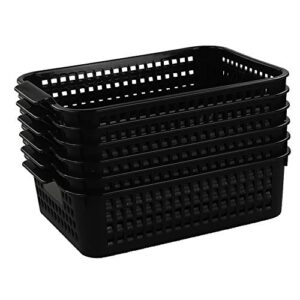 begale plastic desktop storage trays baskets organization, set of 6
