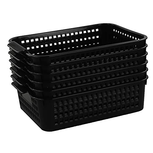 Begale Plastic Desktop Storage Trays Baskets Organization, Set of 6