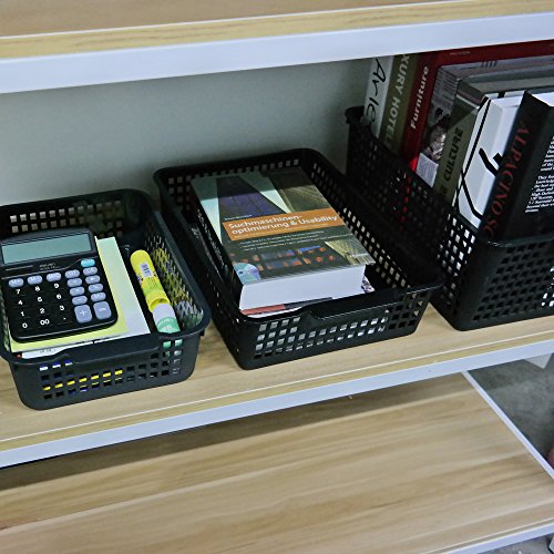 Begale Plastic Desktop Storage Trays Baskets Organization, Set of 6