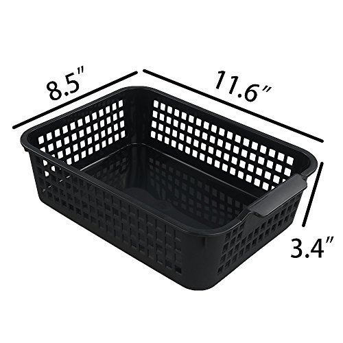 Begale Plastic Desktop Storage Trays Baskets Organization, Set of 6