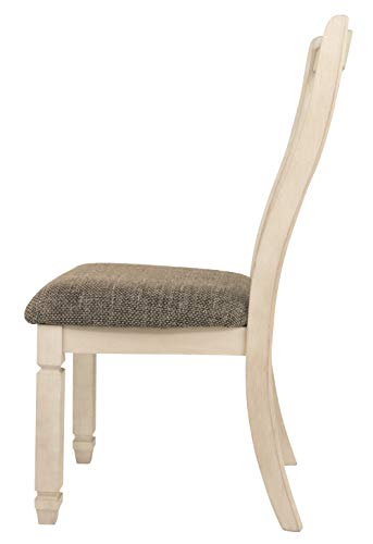 Signature Design by Ashley Bolanburg Upholstered Dining Room Chair, 2 Count, Antique White
