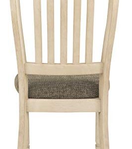 Signature Design by Ashley Bolanburg Upholstered Dining Room Chair, 2 Count, Antique White