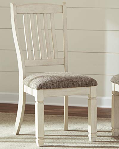 Signature Design by Ashley Bolanburg Upholstered Dining Room Chair, 2 Count, Antique White