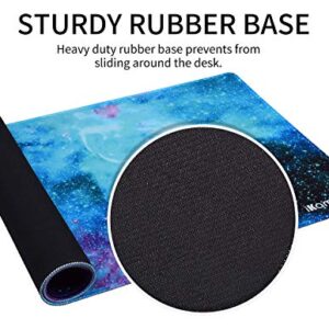 iKammo Large Galaxy Desk Mat Mouse Pad Big DeskPad Desk Cover Extended Cute Computer Mouse Pad XXL Big Office Desk Mouse Mat/Pad with Waterproof Surface-Optimized Gaming Surface (XXL-038, Blue Galaxy)