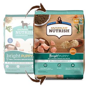 Rachael Ray Nutrish Bright Puppy Premium Natural Dry Dog Food, Real Chicken & Brown Rice Recipe, 14 Pounds (Packaging May Vary)