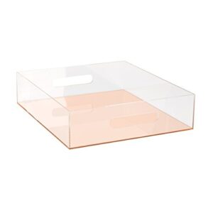 c.r. gibson rose gold acrylic letter tray office supplies, 12'' x 10.5'' x 3''