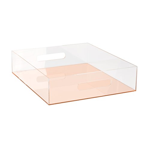 C.R. Gibson Rose Gold Acrylic Letter Tray Office Supplies, 12'' x 10.5'' x 3''