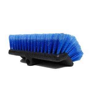 carcarez heavy duty auto wash 10" flow-thru tri level brush head,blue, pack of 1
