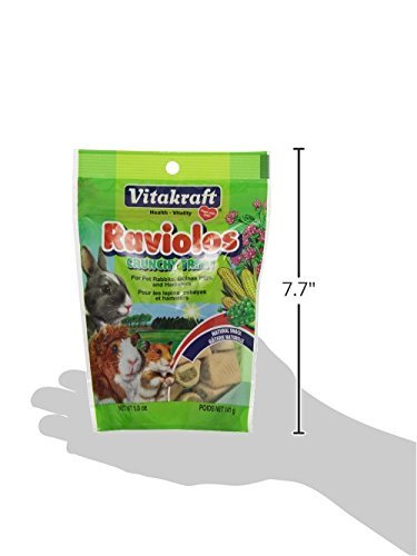 Vitakraft Raviolos Crunchy Treat for Pet Rabbits, Guinea Pigs & Hamsters, 10 Ounce Pouch