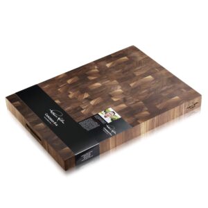 Cangshan | Thomas Keller Signature Collection Walnut End-Grain Cutting Board,16 x 22 x 2.0", Crafted in USA