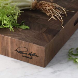 Cangshan | Thomas Keller Signature Collection Walnut End-Grain Cutting Board,16 x 22 x 2.0", Crafted in USA