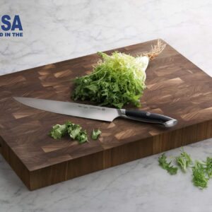 Cangshan | Thomas Keller Signature Collection Walnut End-Grain Cutting Board,16 x 22 x 2.0", Crafted in USA