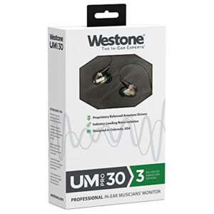 Westone UM Pro30 High Performance Triple Driver Universal Fit Earphones-Green, 78394, Pro 30