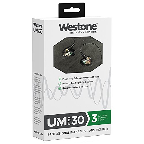 Westone UM Pro30 High Performance Triple Driver Universal Fit Earphones-Green, 78394, Pro 30